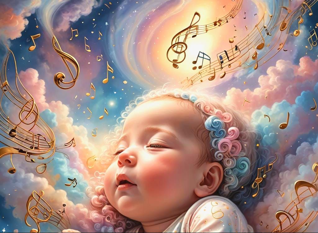 Baby in Womb Bathed in Heavenly Light