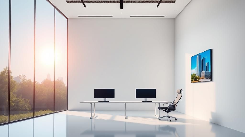 Futuristic High-Tech Office with Minimalist Design