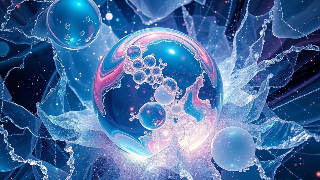 Ethereal Cosmic Blooms in Hyper-Saturated Abstraction