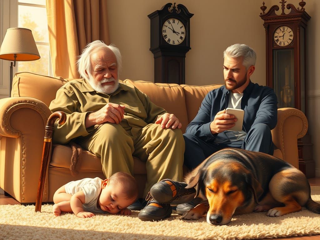 Serene Family Moment in Earthy Tones