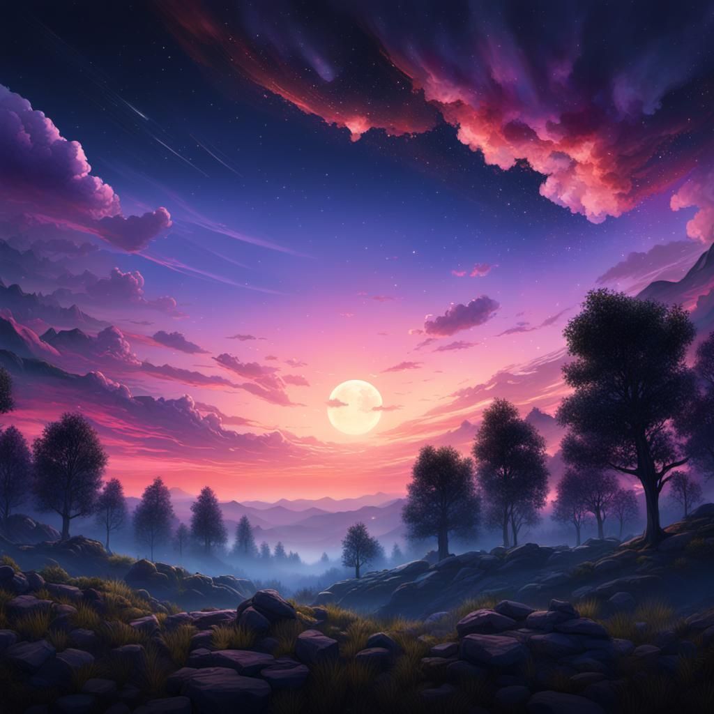 Fantastical Twilight Sky Concept Art in 8k