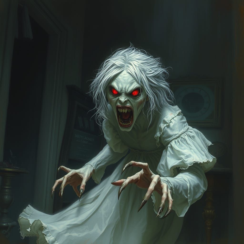 Ghostly Horror in a Haunting Abandoned Mansion