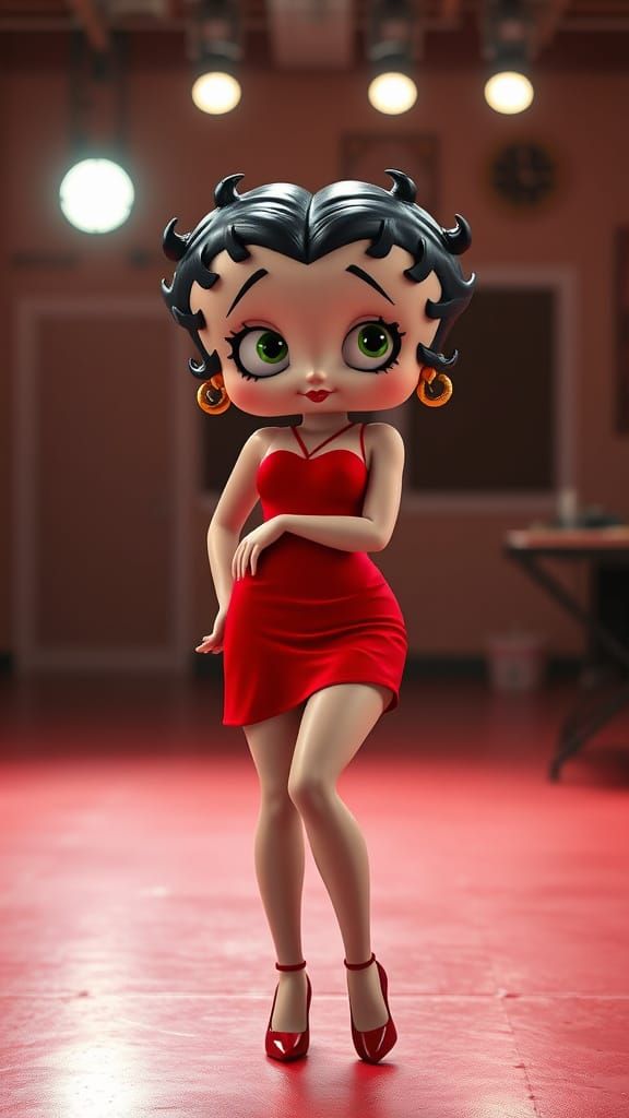 Betty Boop as Human in Photorealistic Style