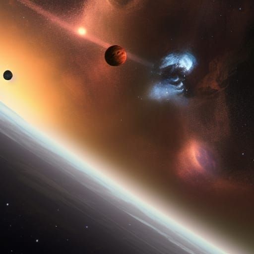 Epic Outer Space Digital Matte Painting