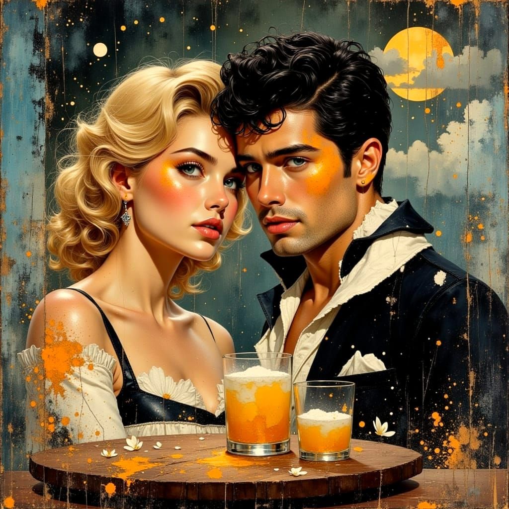 Danny and Sandy's Summer Night: A Digital Painting