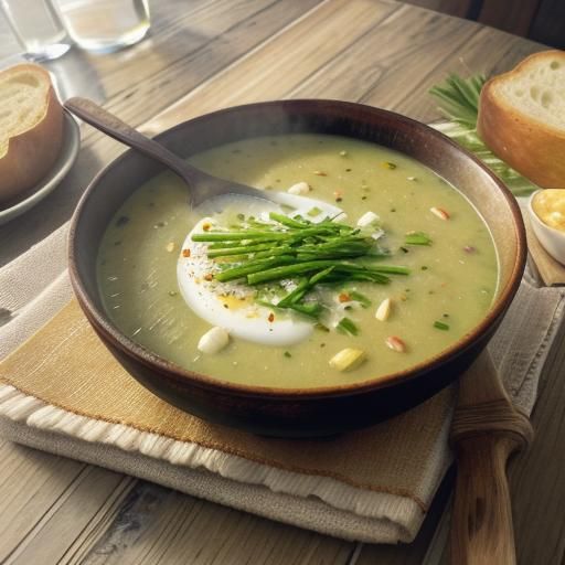 Steaming Leek Soup: Impasto Oil Painting Still Life