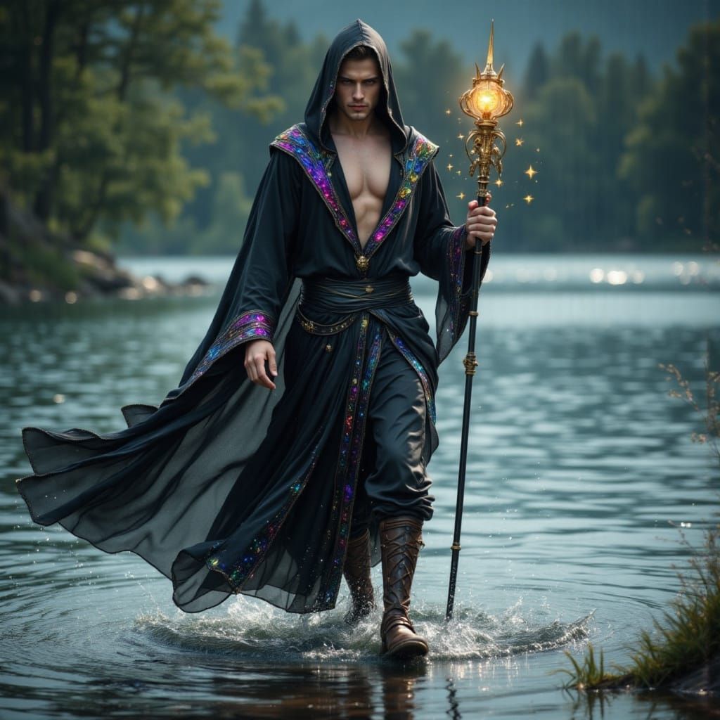 The 'Dark Man' as Percy called him walked across the water w...