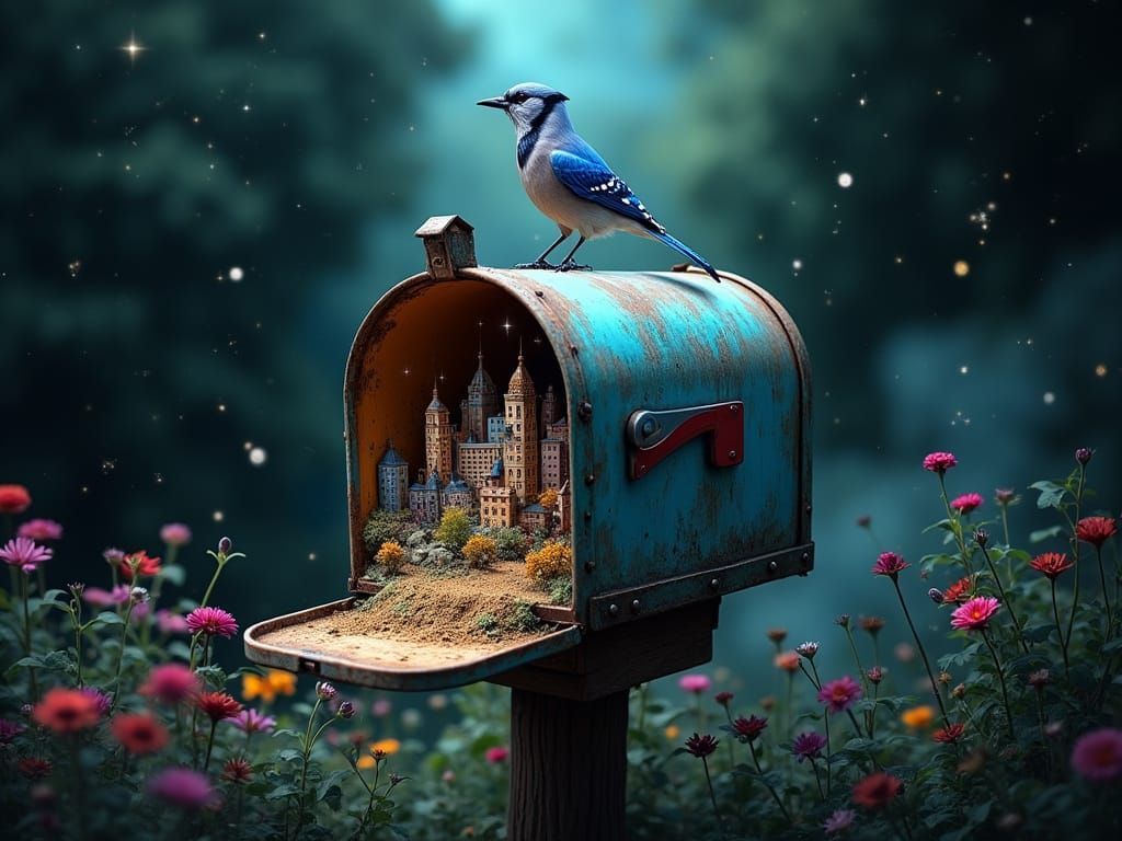 Magical Mailbox Reveals Miniature Fantasy Metropolis