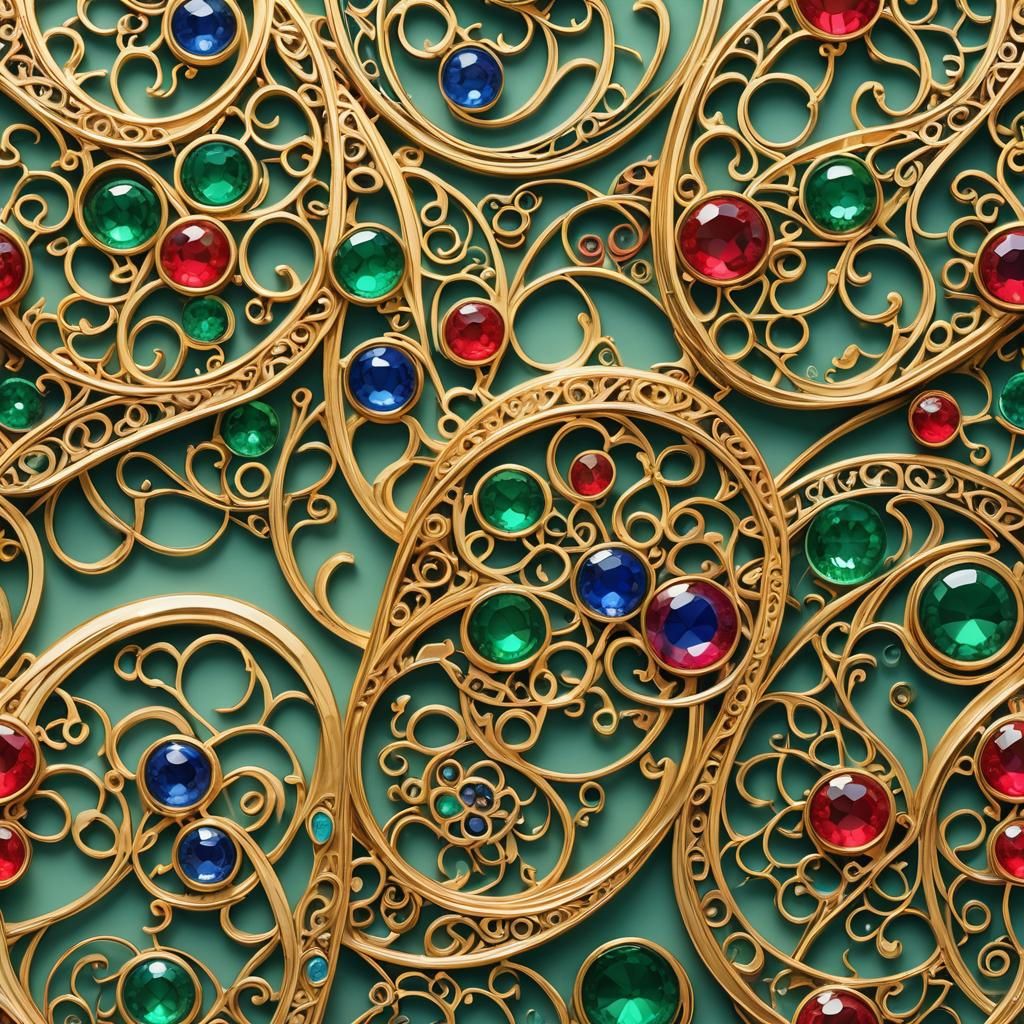 Mystical Elemental Rings in Arabesque Style