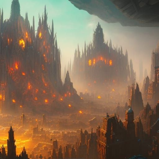 Fantastical Goblin City Concept Art