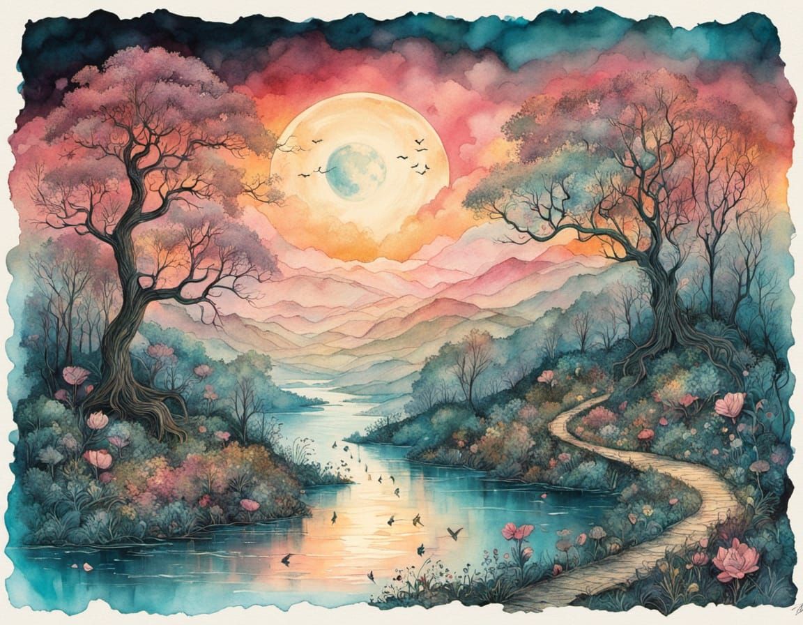 Mystical Map of Fairies, Elves, and Wizards