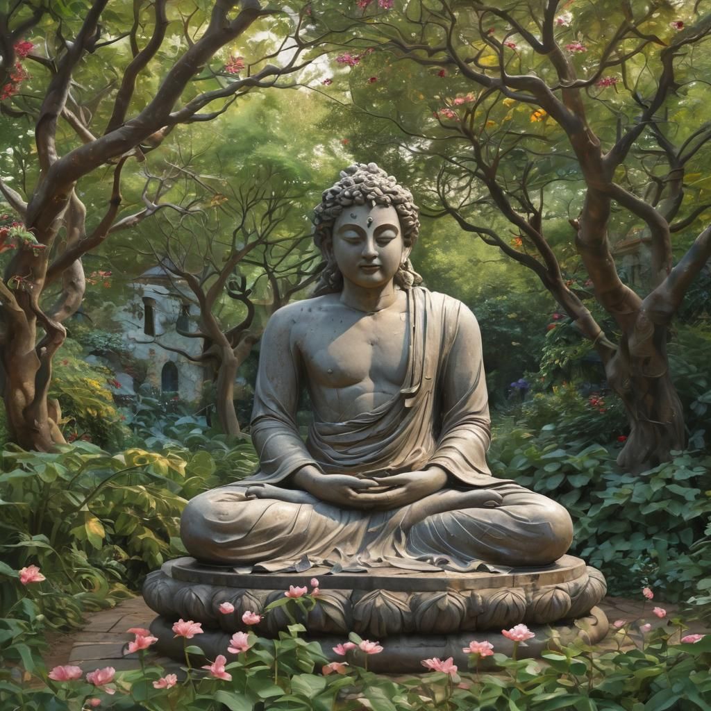 Enchanted Garden: Impressionistic Fantasy Landscape in Oil