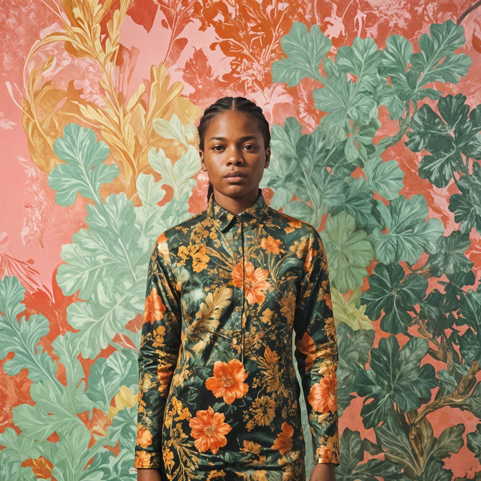 Abstract Portrait in Impasto Style