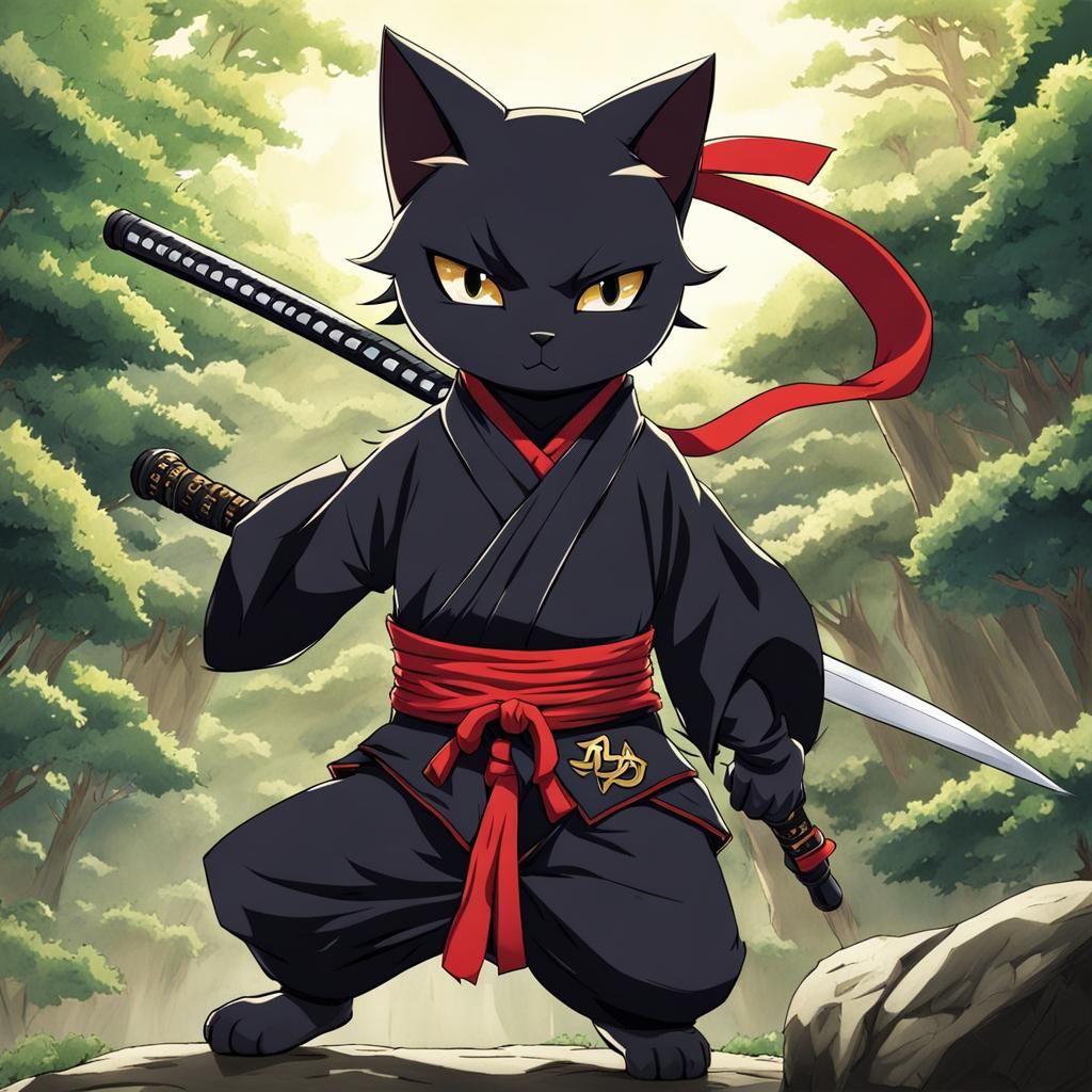 Anime Ninja Cat Key Visual