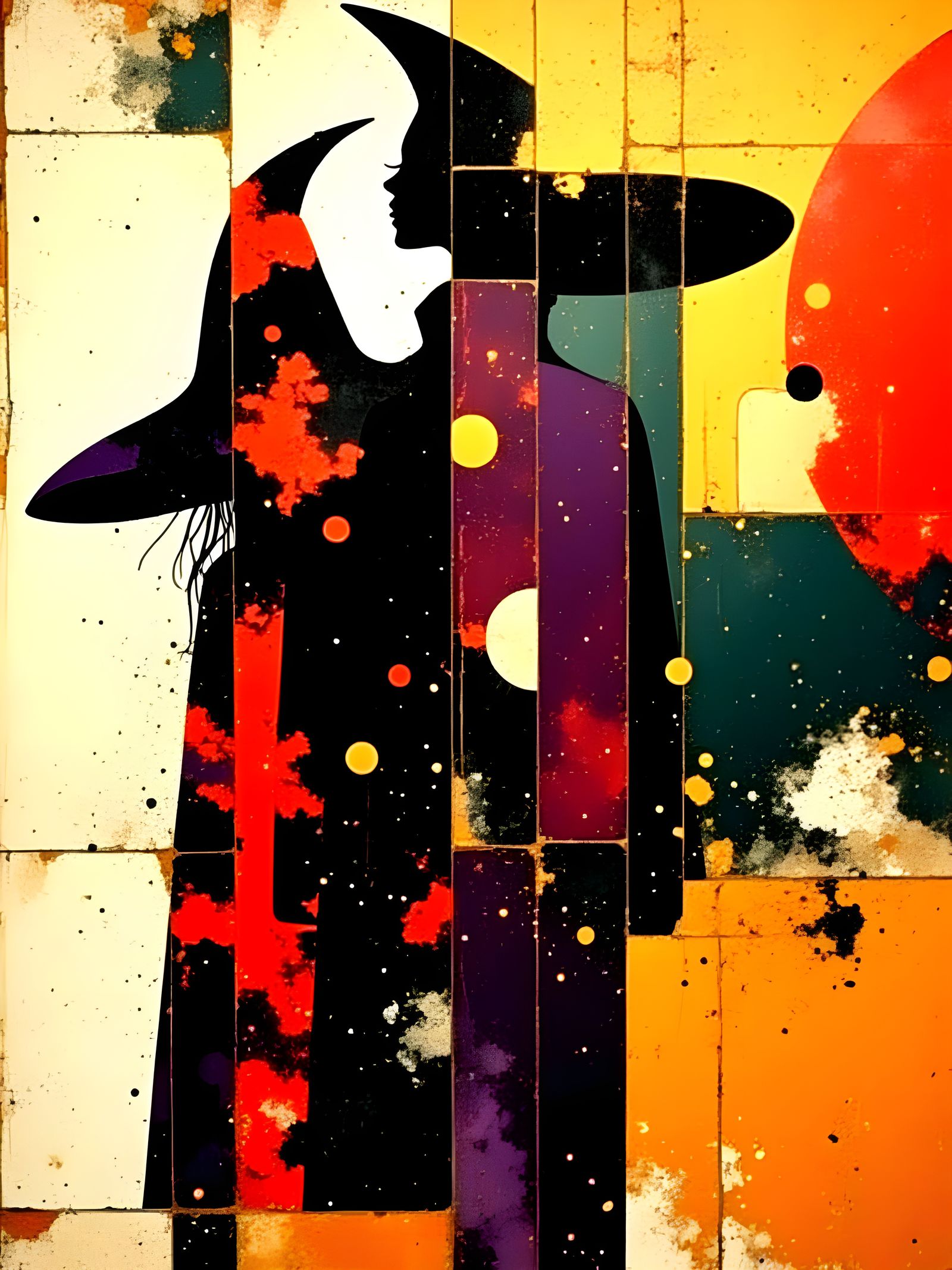 Witches of the Dark Side Under a Red Moon