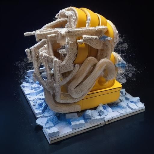 Chewing Gum and Wood Workmen Sculpture