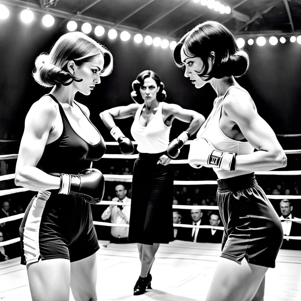 Old Hollywood Glamour: Boxing Ring Staredown