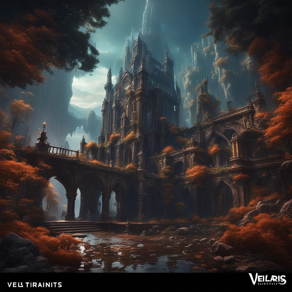 Fantastical Velaris: Detailed Matte Painting in Deep Color