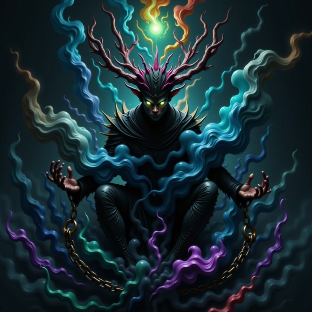 Figure Rises in Dreamlike Digital Art