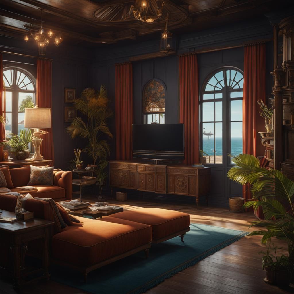 Apartment by the Sea: Detailed Matte Painting