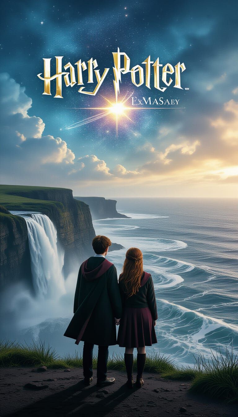 Harry Potter and Ginny Weasley Overlooking the Ocean