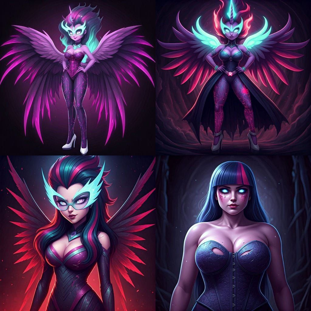 Plus-Size Midnight Sparkle with Ripped Bodice