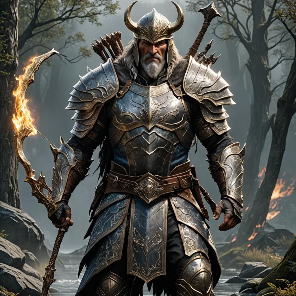 Odin as Skyrim Archer in Thunder Armor