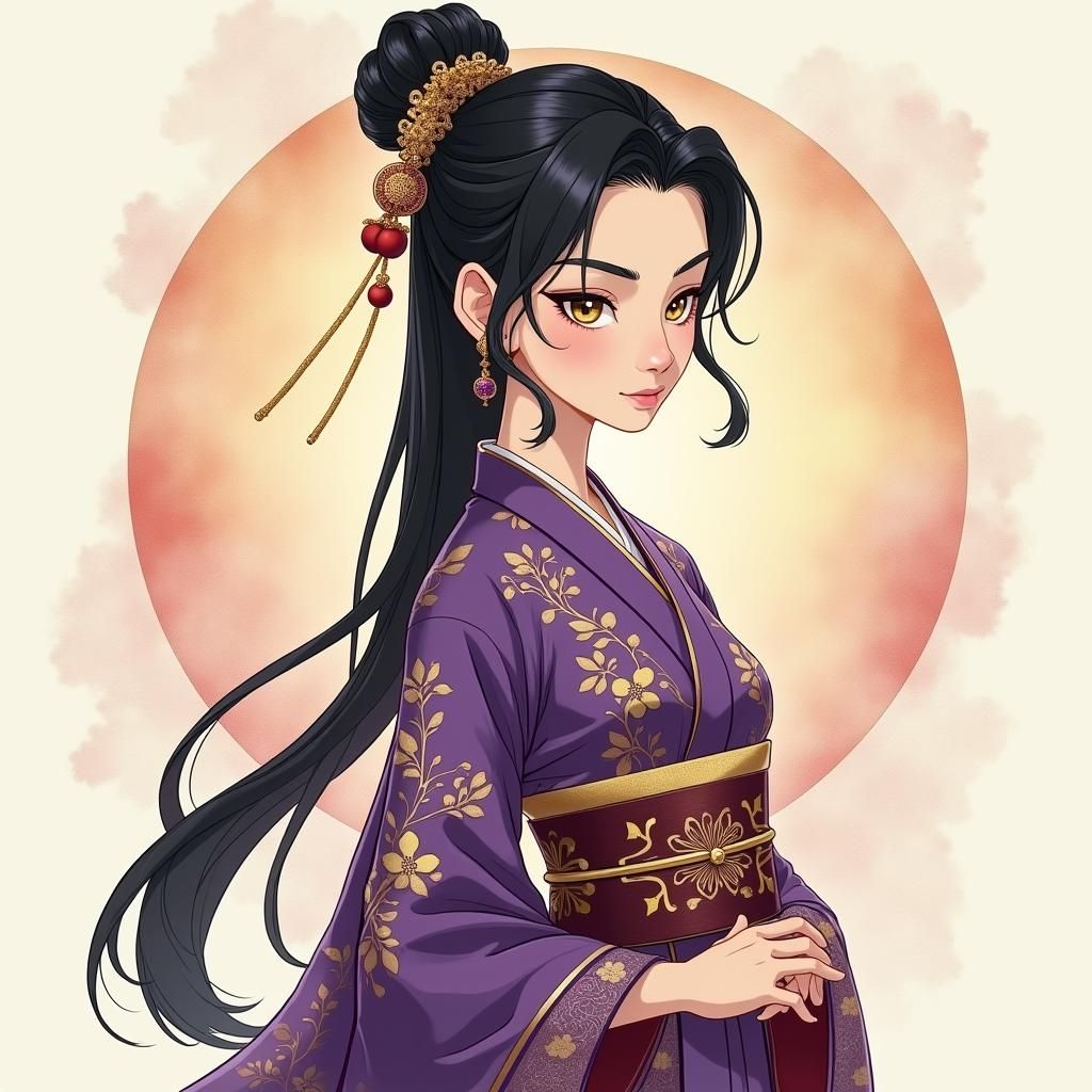 Woman in Kimono: Avatar The Last Airbender Style
