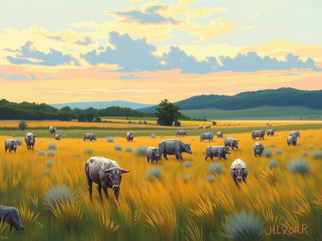 Vast Prairie Landscape Painting