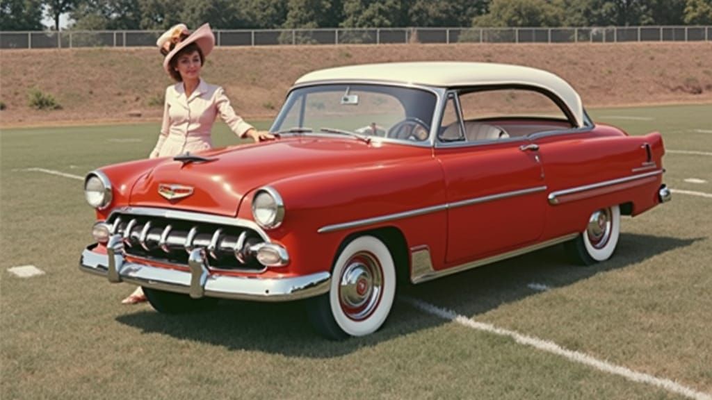 1950s Mom Picks Up Son in Chevy Bel Air
