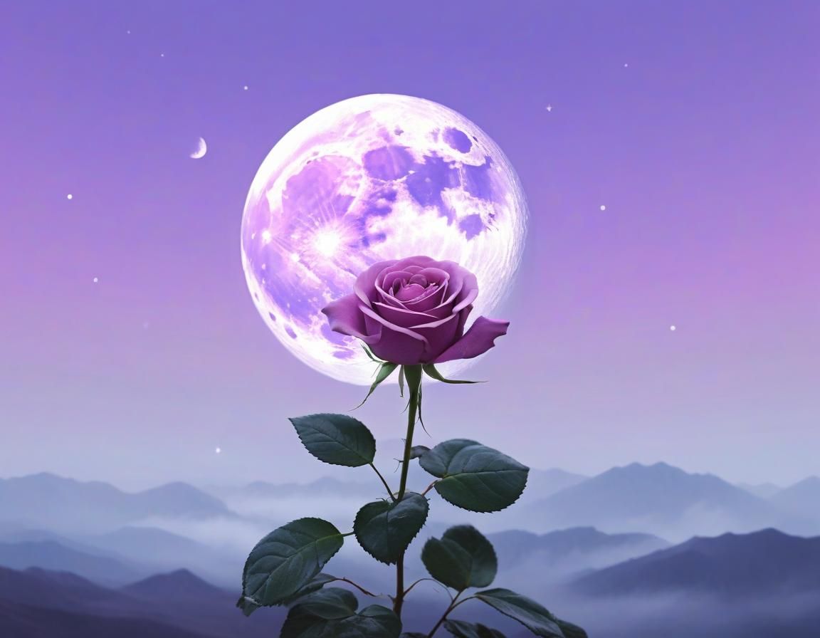 Ethereal Moonscape in Minimalist Style