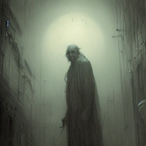 Fearsome Man in Gothic Horror Style