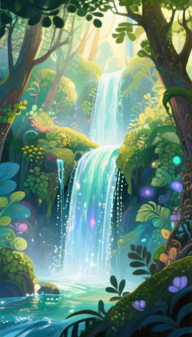 Enchanting Forest Waterfall: Wonder and Adventure