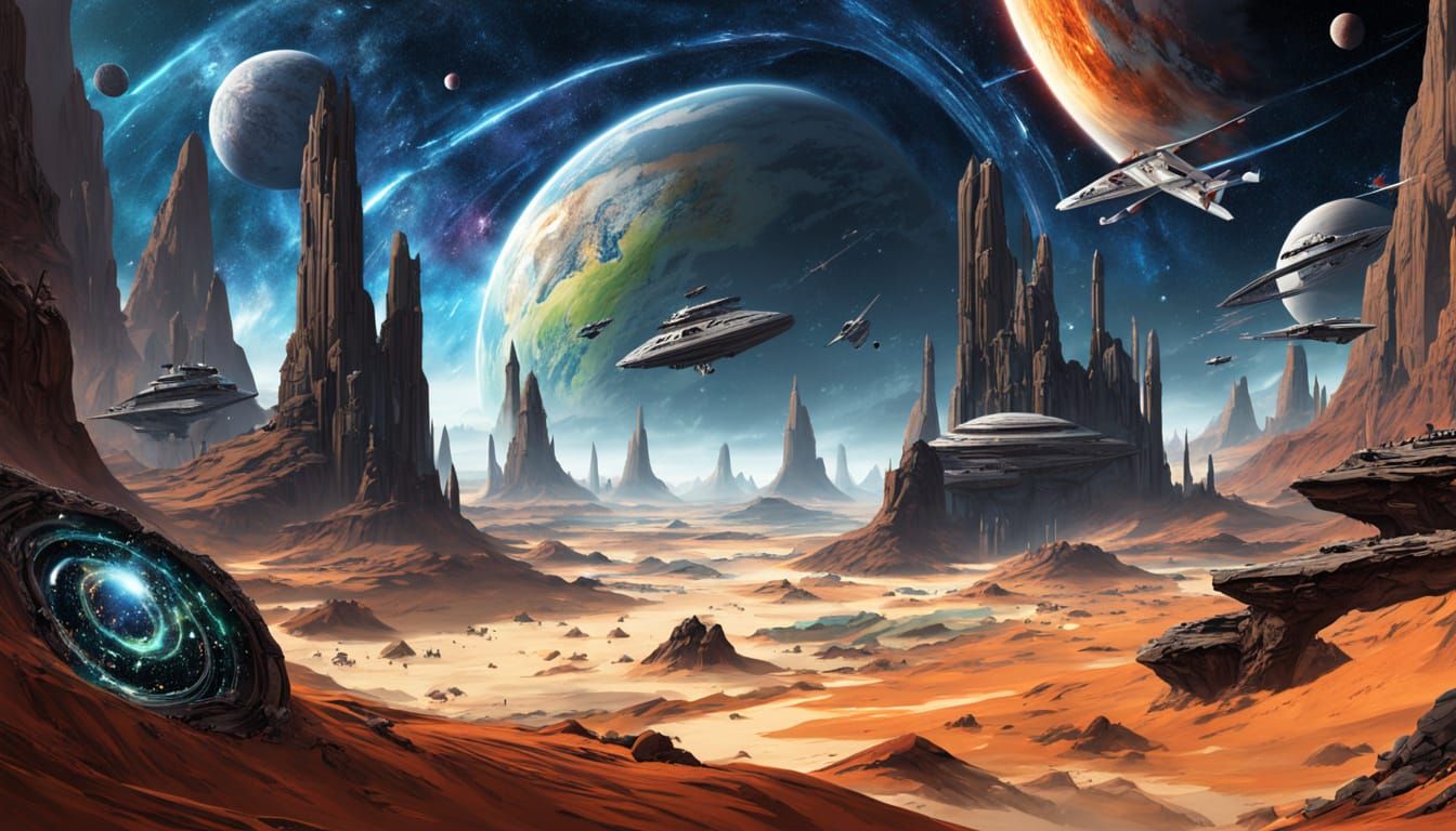 Star Wars Sci-Fi Universe: Yoda and Leia