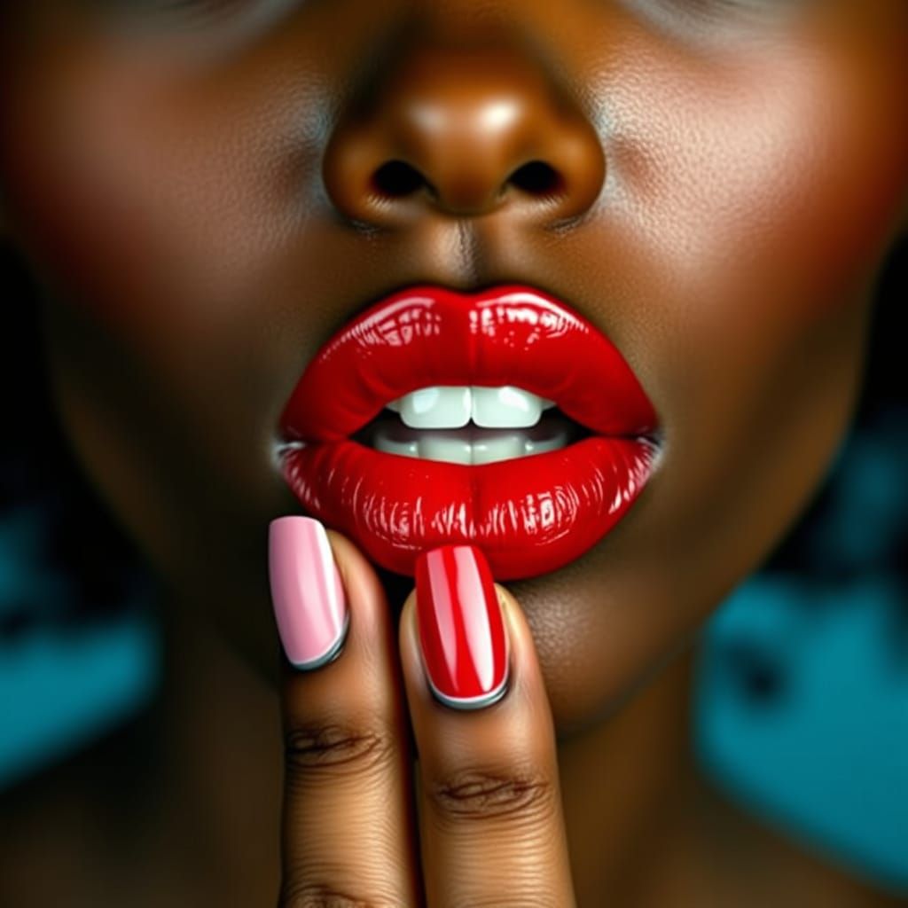 Photo Realistic Close-Up Portrait of African American Woman