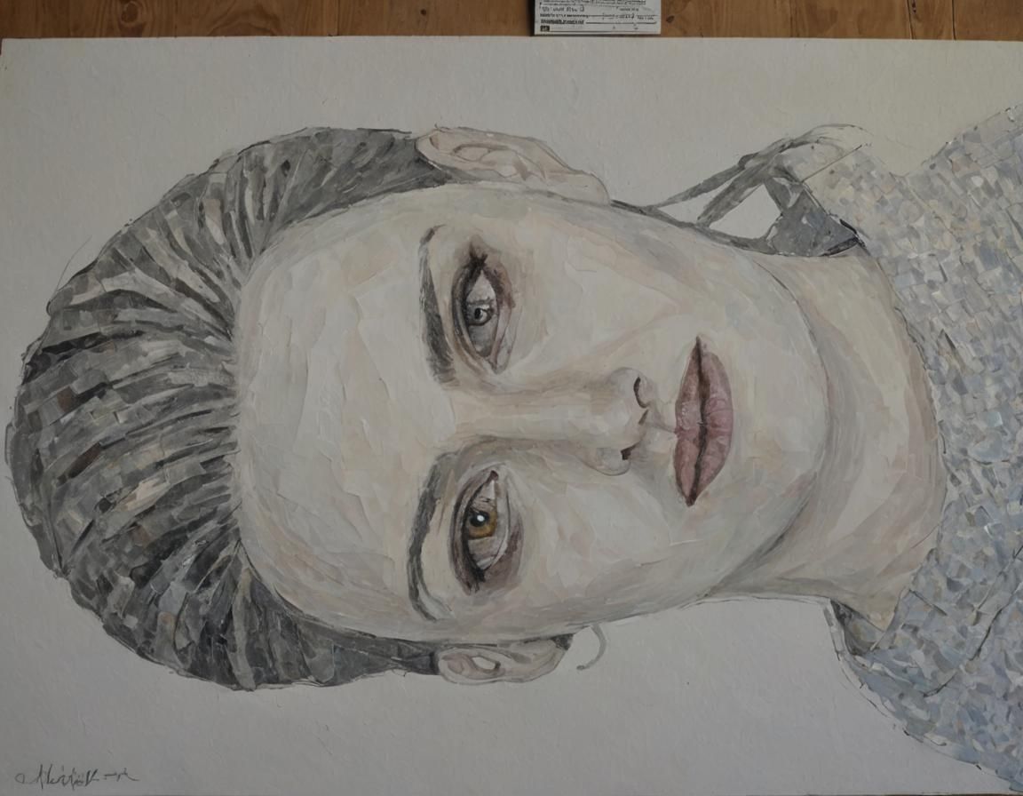 Impasto Portrait of a Young Woman