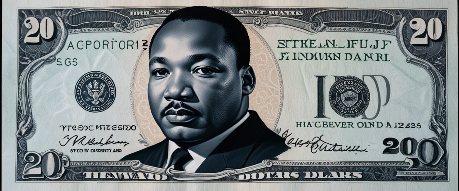 MLK on $20 Bill in Blues