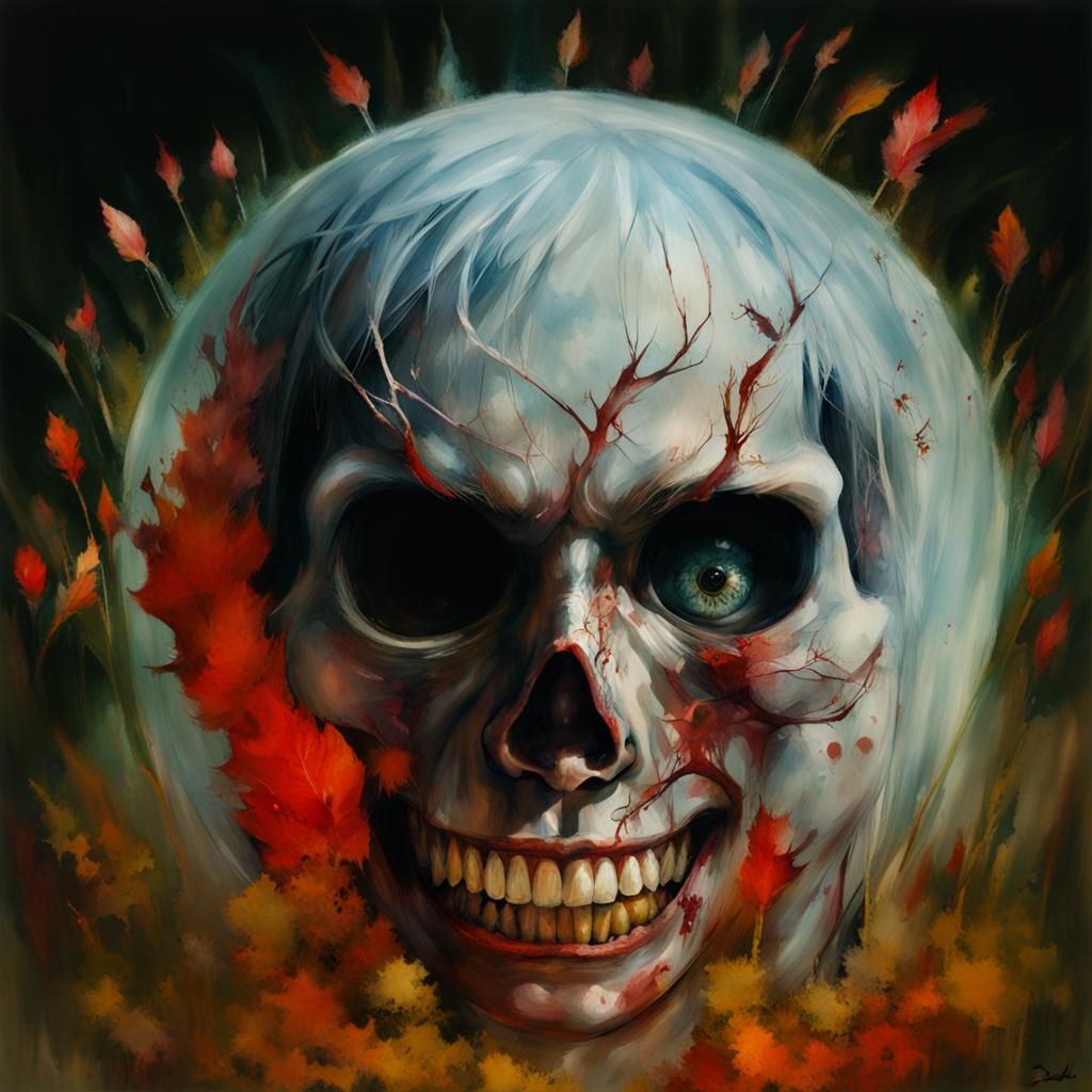 Macabre Cronenberg Body Horror in Japanese Art Style