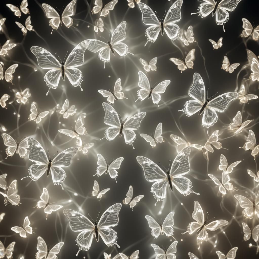 Luminescent Butterflies Dancing in the Night
