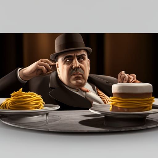 Al Capone's Pasta: A Detailed Matte Painting