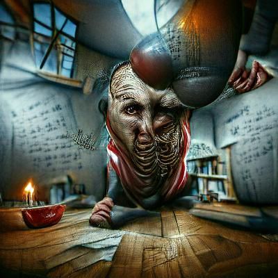 Surreal Fear: Insanity in 3D Airbrushed Style