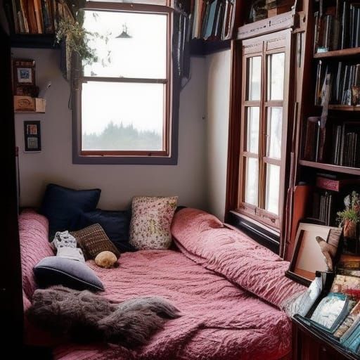 Inviting Reading Nook in a Cozy Home