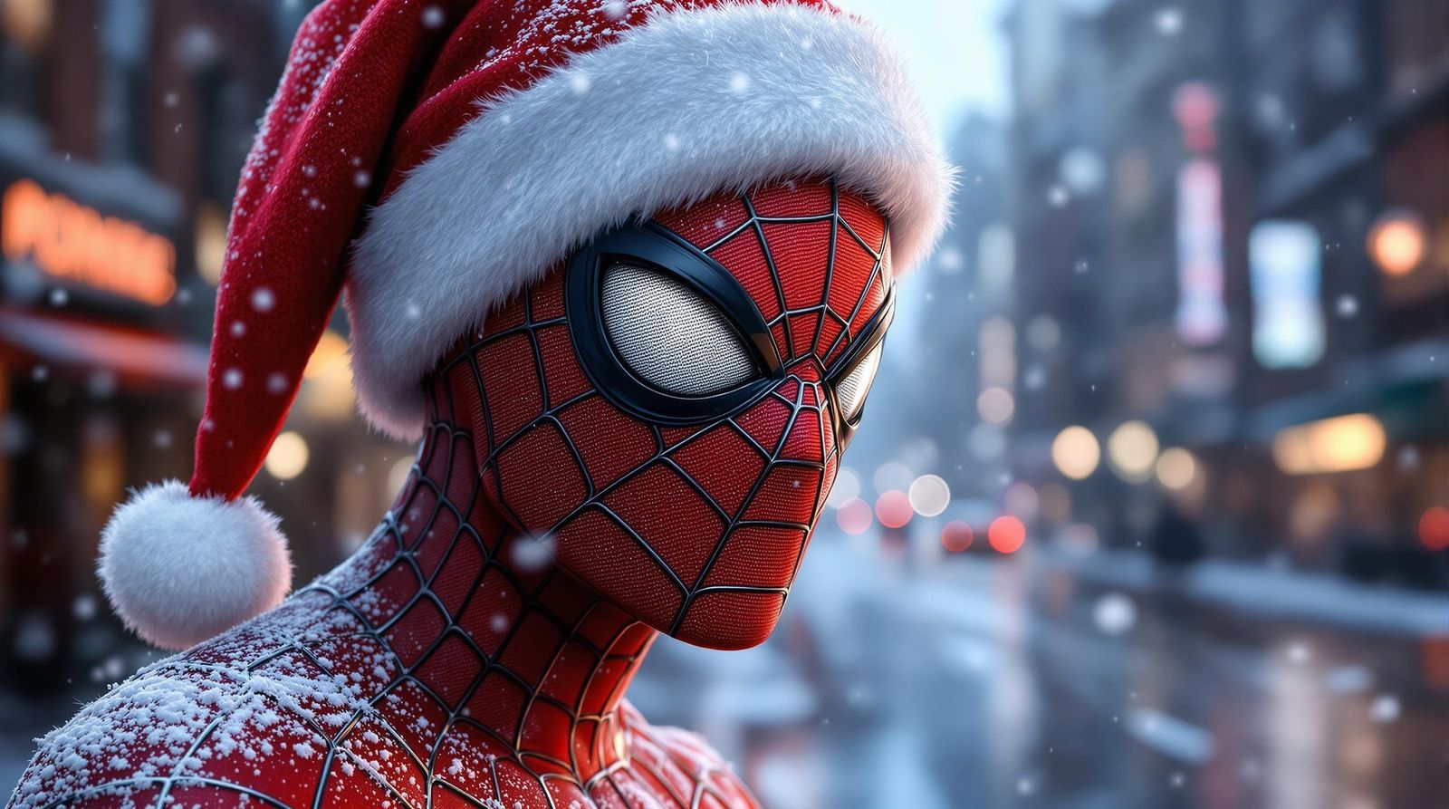 Spider-man in a Festive Santa Hat Santa Hat Frenzy
