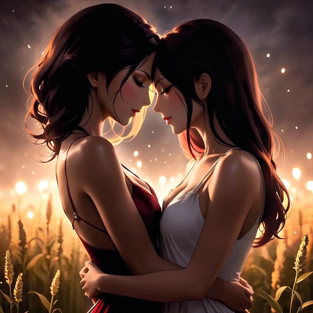 Two Women Embracing: A Moment of Unity