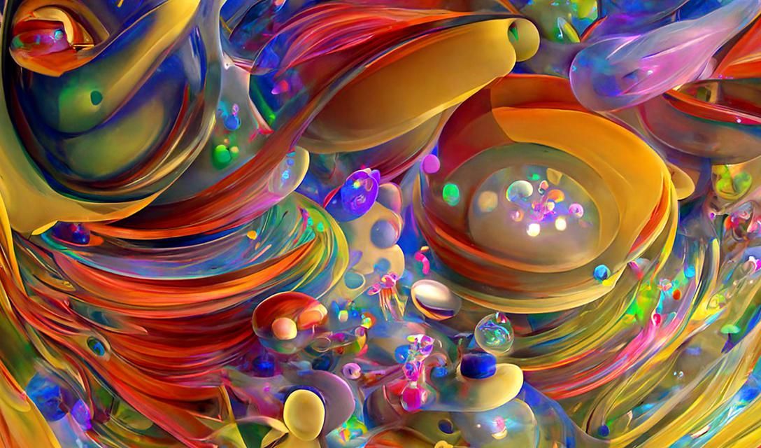 Psychedelic Cosmic Dreamscape in Amaringo Style