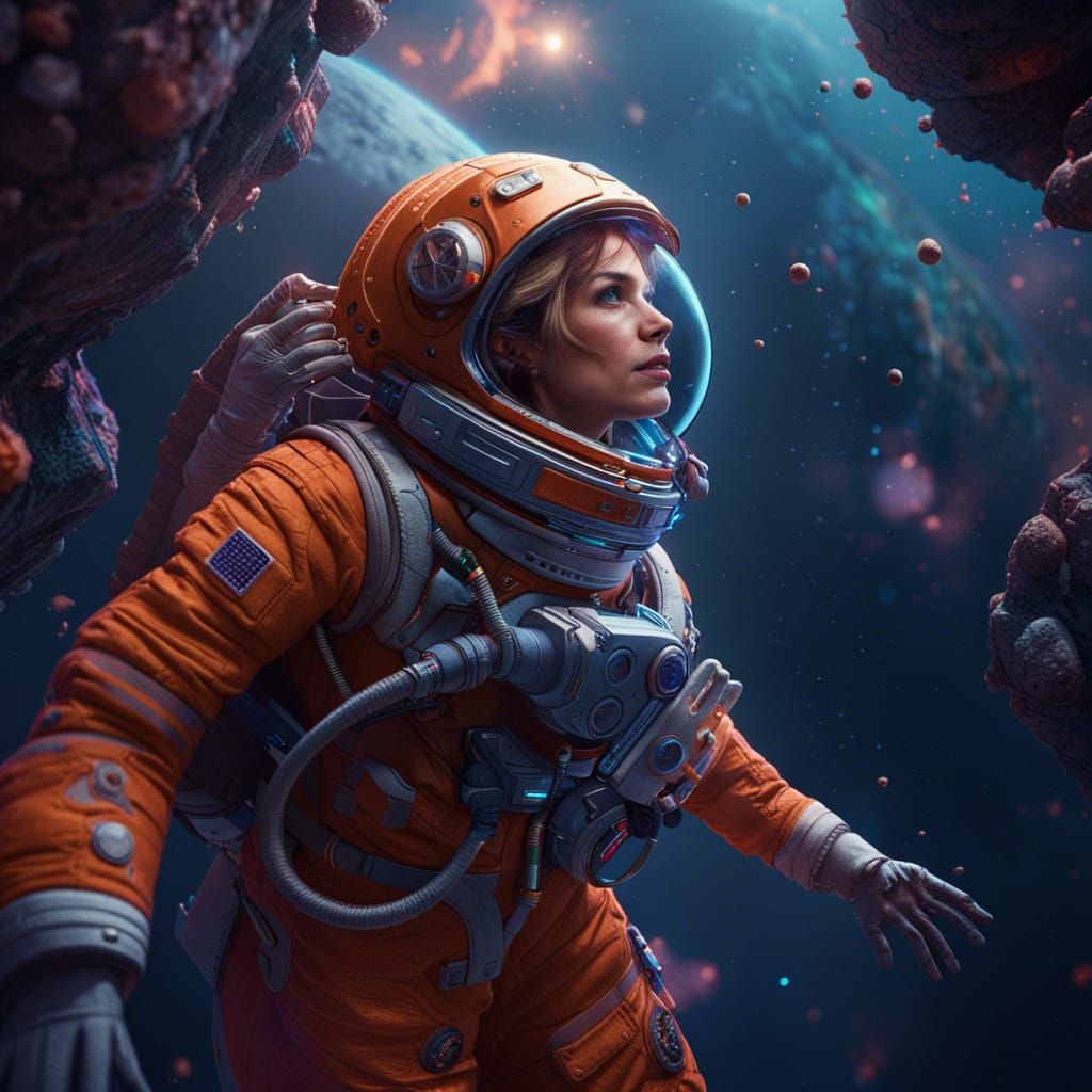Astronaut Daphne Blake in Detailed Fantasy Art