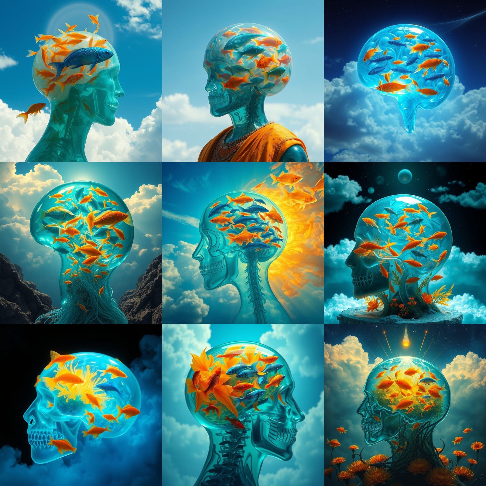 Surreal Celestial Shaman with Leopard Gods