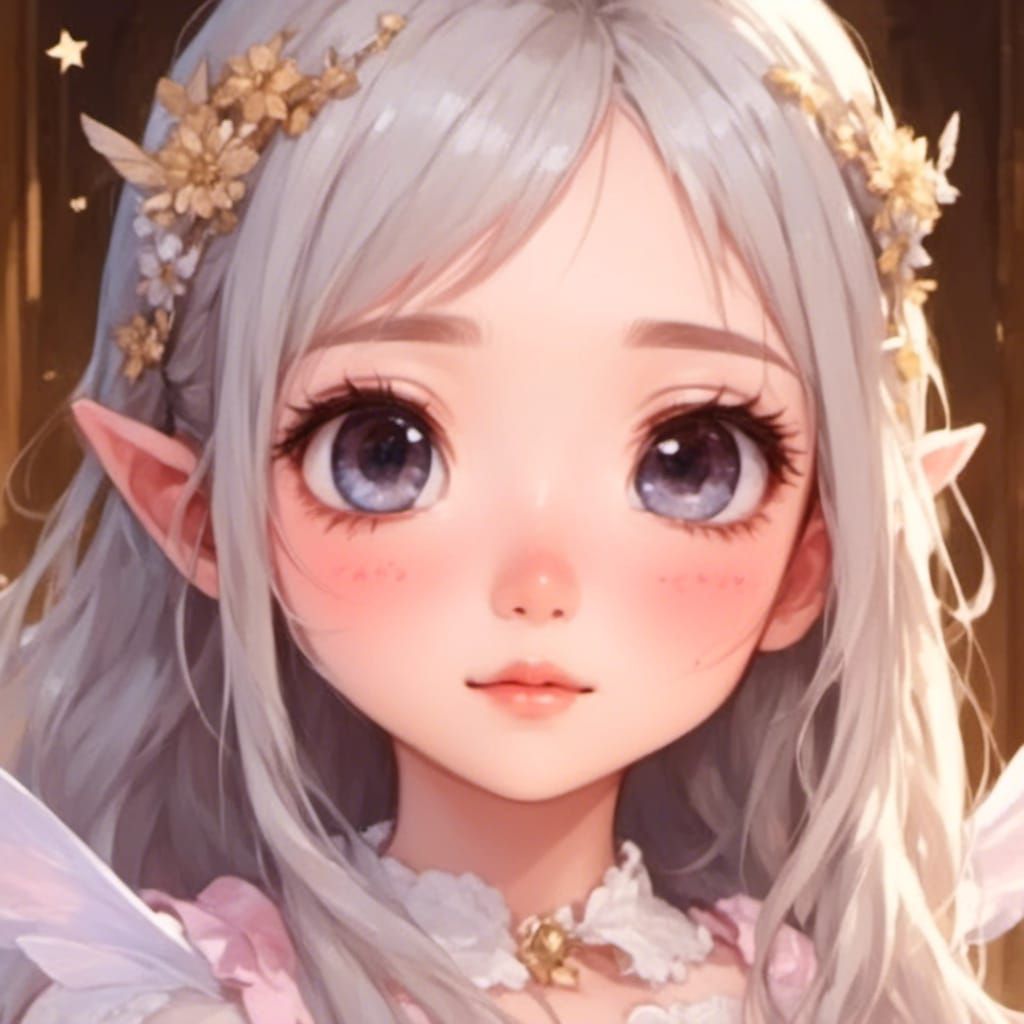 Enchanting Fairy Girl Filled with Wonder: Anime Style