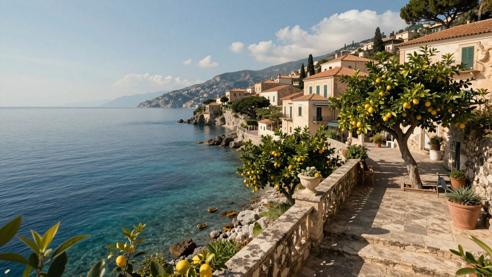 Cinematic Summer Villa Overlooking Sicilian Coastline