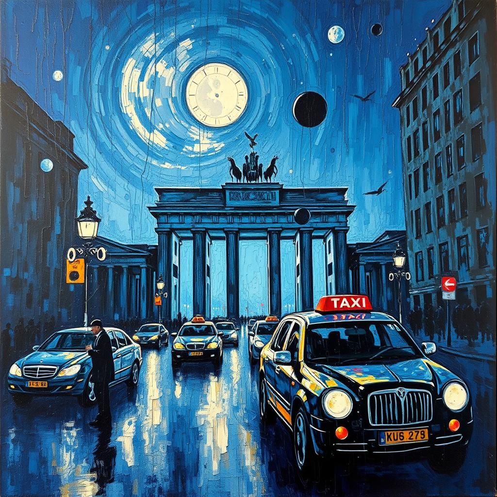 Surreal Taxi in Berlin: Impasto Heavy Metal Cover